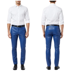 Bespoke Cow Hair Leather Pant Men Women Western Cowhide Fur Trousers Brown And White Spotted Real Hair On Hide Slim Fit Pants - Product Image 3