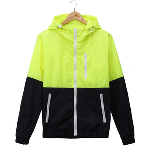 Wholesale Men's Blue Color Plain Windbreaker <b>Jackets</b> in Stand Collar Zipper up Nylon Material Men <b>Jackets</b> - Product Image 2