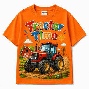 <b>Tractor</b> Time Customized Color Heat-Transfer Printed Long Sleeve <b>T</b>-<b>Shirt</b> Men Eco-Friendly Cool Oversized Fit Cotton Jersey Hip - Product Image 1