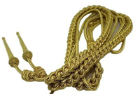 Aiguillette de cérémonie dorée sur mesure 2026, cordon d'épaule personnalisé couleur sur mesure pour uniforme de cérémonie