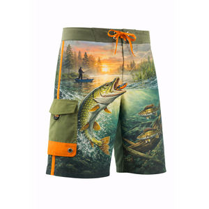 Shorts de bain personnalisés pour hommes, séchage rapide, pour la plage et la pêche, motif poissons océaniques 3D - Product Image 4
