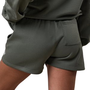 Shorts en molleton effet charbon pour femme, coupe décontractée, taille élastique, confortables et doux, pour le sport et le quotidien - Product Image 4