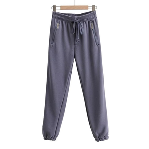 Unisex High-Waist Elastic Jogger Trousers Zipper Pocket Cotton Fleece Sweatpants Plus Size Hip Hop Style Cargo Breathable - Product Image 1