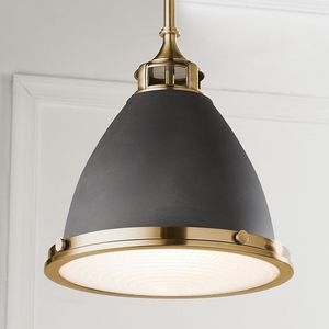 Industrial Black Pendant Light Metal Ceiling Mount Round Shade Indoor <b>Kitchen</b> <b>Decor</b> Durable Design - Product Image 2