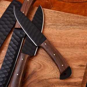 Ensemble de couteaux de cuisine professionnels faits à la main THEWIZ CRAFTS, 5 pièces, manche en os, ambidextres, couteaux traditionnels en acier à haute teneur en carbone - Product Image 3