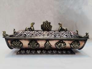 Nouvel Arrivage : Ensemble de Mantras Auspicieux, Brûleurs d'Encens Tibétains en Cuivre avec Boîte, Bois de Santal Longue Durée, Pour Toutes Saisons - Product Image 5