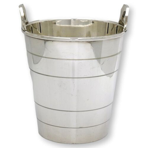 Seau à glace en acier inoxydable de qualité supérieure, à double paroi isolée, pour champagne et vin, avec poignées en anneau, pour accessoires de bar à domicile - Product Image 1