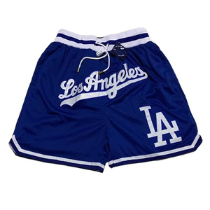Pantalones Cortos de Baloncesto para Hombre de los Dodgers de Los Ángeles, Azules con Estampado de Camuflaje, de Malla de Secado Rápido, con Cordón Ajustable, Cintura Media, Ropa Deportiva Informal - Product Image 1