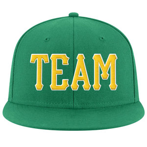 Gorra de Béisbol Verde con Bordado Amarillo del Equipo, Gorra Ajustada de 6 Paneles, Estilo Casual Unisex, Gorras Snapback - Product Image 1