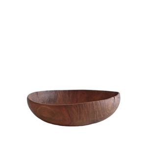 Bol de service en bois à bord festonné fabriqué à la main à partir de bois de manguier parfait pour les salades fruits et collations ustensiles de cuisine décoratifs élégants - Product Image 1