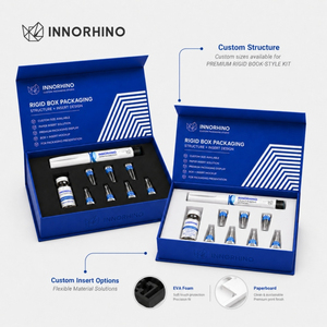 กล่องบรรจุภัณฑ์เปปไทด์แบบแข็งหรูหราสั่งทำพิเศษ พร้อมถาด EVA สำหรับขวดเปปไทด์ 1-8 ขวด และชุดปากกา กล่องของขวัญพรีเมียม ODM/OEM - Product Image 2