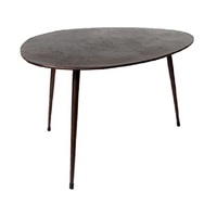 Table basse d'extérieur en fonte d'aluminium avec trou pour parasol, design traditionnel, finition noire, mobilier de salon pour patio et balcon