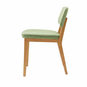 Silla de Comedor Escandinava de Madera de Teca con Tapicería de Algodón, Asiento Acolchado de Alta Calidad, Estructura de Madera Resistente, Ideal para Hoteles y Comedores Rústicos - Product Image 4