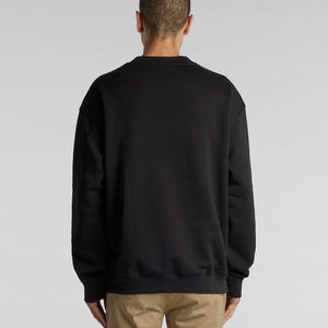 เสื้อสเวตเชิ้ตคอกลมโอเวอร์ไซส์ผ้าฟลีซปักลายโลโก้แบบกำหนดเอง ผ้าฝ้ายเนื้อนุ่ม สไตล์สตรีทแวร์ สำหรับผู้ชาย - Product Image 3