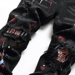 Nuevos Jeans Rectos de Mezclilla Elástica para Hombre, Desgastados, de Invierno, Alta Calidad, Servicio OEM, Precio Razonable - Product Image 6