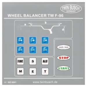 TWF-96-G: Bilanciatore per ruote con bloccaggio pneumatico automatico - Schermo a colori TFT - GREY-Line - Product Image 3