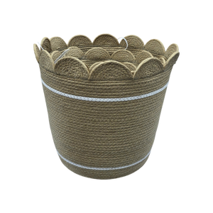 Macetas y Cestas de Almacenamiento Multifuncionales Hechas a Mano con Tela Tejida Ecológica, Floreros Plegables - Product Image 4