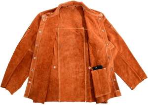 Chaqueta de Soldadura Ajustable de Cuero Dividido de Primera Calidad, Resistente al Calor, Hecha a Medida, Transpirable, Reversible, a Prueba de Viento para Invierno - Product Image 5