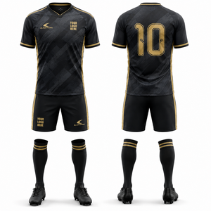 Conjunto de Uniforme de Fútbol Personalizado para Hombre, Blanco con Rayas Verdes, Manga Corta, Absorbe la Humedad, para Todas las Temporadas, Uniforme de Fútbol para Equipo Adulto - Product Image 3