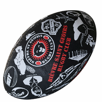 Mini ballon de rugby promotionnel en caoutchouc synthétique, entièrement personnalisable avec logo, idéal pour les événements d'entreprise et la promotion sportive