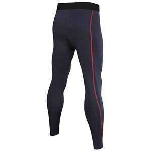 Leggings de compression pleine longueur pour hommes, couleur unie, en Spandex et Nylon, taille élastique - Product Image 2