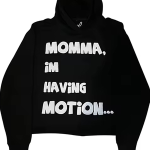 Sweat à capuche surdimensionné personnalisé pour homme en coton mélangé, imprimé sérigraphié, style streetwear, épaules tombantes, poids lourd - Product Image 4