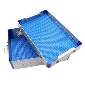 Sterile Aluminium Instrument Tray Box with <b>Silicone</b> Pad Reusable Medical/Surgical <b>Tool</b> Organizer for Autoclave Sterilization - Product Image 1