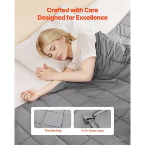 Coperta ponderata King Size da 25 libbre (88 x 104 cm) con perline di vetro rinfrescanti e traspiranti, per tutte le stagioni, per il comfort del letto - Product Image 4