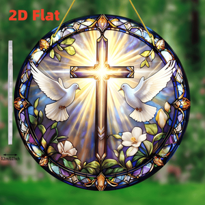 CIFbuy Élégant attrape-soleil en acrylique à suspendre en forme de croix, décoration de fenêtre en cristal coloré pour la maison, le porche, cadeau de Pâques, TikTok - Product Image 5