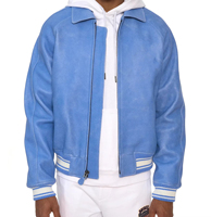 Blouson bomber décontracté pour homme, fin, imperméable, coupe-vent, en cuir de haute qualité, motifs variés, différentes couleurs