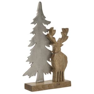 Ornement de table de Noël en métal et bois pour centre de table de fête à domicile et présentation d'événements festifs - Product Image 5