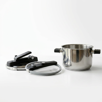 Autocuiseur commercial en acier, 6L, presseur à gaz, en acier inoxydable, pour cuisinière à gaz et à induction