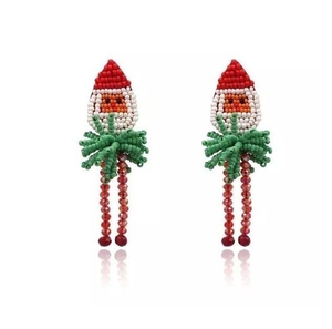 Pendientes Colgantes Bordados con Logotipo Personalizable, Diseños Festivos Navideños, Joyería Elegante y a la Moda por MD HANDICRAFTS - Product Image 6