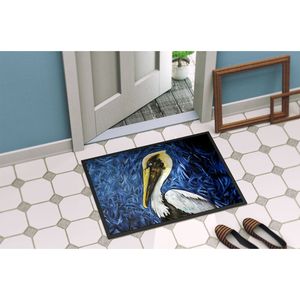 พรมเช็ดเท้าลายนกกระทุงหน้าประตู18H x 27W กันลื่นในร่มและกลางแจ้งใหม่ - Product Image 4