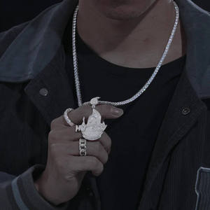 Nuevo Collar con Colgante de Cruz de Llama para Hombre y Mujer, Moissanita, Plata de Ley 925, Estilo Punk, Accesorios Modernos, Joyería Hip Hop - Product Image 6