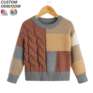 Pull en tricot d'hiver pour garçons, mélange polyester/coton respirant et écologique, chaud, support OEM/ODM pour la vente en gros - Product Image 3