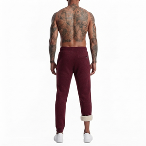 DROGEN EXPORT Men's Fleece Lined Lightweight Drawstring Anti-Pilling Joggers Spring Warm Sherpa Sweatpants Casual Athletic Pants - Product Image 2