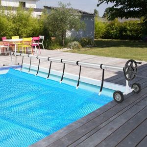 Copertura per Piscina a 5 Sezioni, Portata 60kg, Larghezza 1,15m, Nera, 18 Piedi - Product Image 6