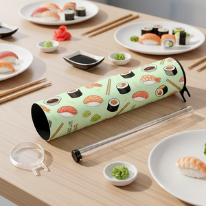 Custom Eco-Friendly Paper Tube Sushi <b>Packaging</b> <b>Food</b> <b>Grade</b> Kraft <b>Cylinder</b> Box - Product Image 4
