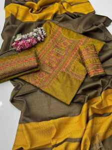 Salwar Kameez de Verano de Alta Calidad para Mujer, Hecho a Mano, Estilo Indio y Pakistaní, Ropa Formal/Casual, Tela de Lino - Product Image 5