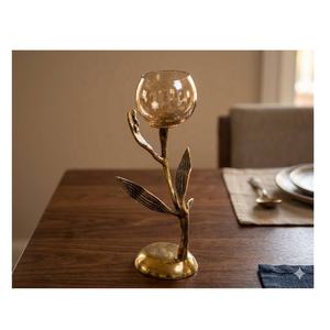 Portavelas Decorativo con Base de Pulpo y Copa de Vidrio, Ideal como Centro de Mesa, Portavelas para Velas de Té, Decoración para Hogares u Oficinas - Product Image 5