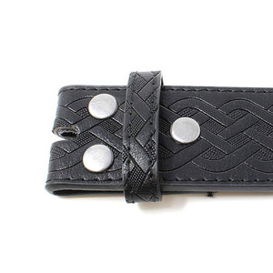 Correa de Cuero con Patrón de Nudo Celta Grabado, 1.5 Pulgadas de Ancho, con Broches, Cinturón para Kilt Highland, Alta Calidad 2026 - Product Image 6