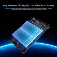 Tableta Robusta Oukitel RT3 PLUS con Pantalla HD de 8.0'', Batería de 11000 mAh, 16 GB (4+12)+128 GB, Android 15.0, 16 MP, Tableta PC
