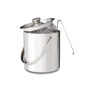 Seau à glace en acier de qualité supérieure, finition argentée, avec poignée, pour champagne, bière, bar et fêtes - Product Image 5