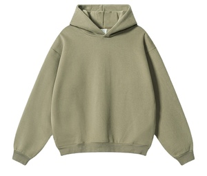 Sudadera con capucha de algodón unisex pesada de gran tamaño 500 GSM logotipo personalizado Francia Terry para hombres Sudadera con capucha de invierno lisa en blanco de peso pesado - Product Image 2