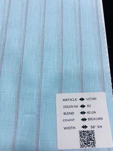 Yarn Dyed Striped Linen Cotton Fabric Lightweight Woven Apparel <b>Material</b> for Shirts Kurtas Dresses <b>Sewing</b> Cloth Textile Roll DIY - Product Image 3