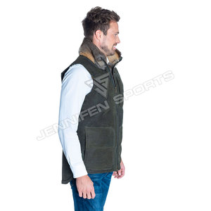 Chaleco de Caza y Pesca Ligero con Logotipo Personalizado, Hecho de Cuero Vacuno Genuino con Forro Interior - Product Image 4