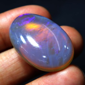 Opale naturelle australienne de 34 carats, opale de Coober Pedy, pierre précieuse en vrac, cristal d'opale à feu bleu, faite à la main pour la fabrication de bijoux - Product Image 1