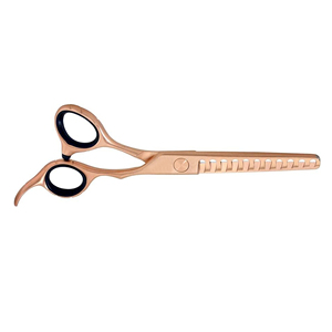 กรรไกรแต่งขนตาปลอมสีโรสโกลด์สำหรับสัตว์เลี้ยงแหนบปลายแบนทำจากสเตนเลสทนทาน - Product Image 3