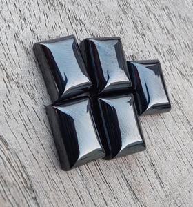 Hématite naturelle, forme rectangulaire, cabochon à dos plat, pierre précieuse calibrée pour bijoux - Product Image 6